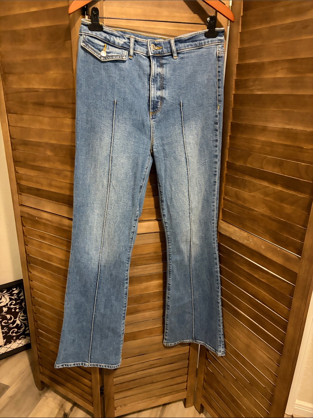LOFT Light Blue Bootcut Jeans with Front Seams